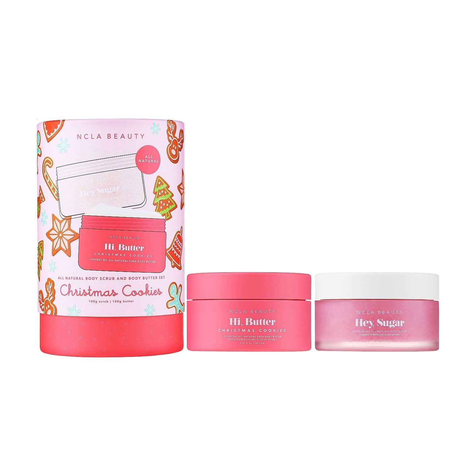 Подарунковий набір для тіла NCLA BEAUTY All Natural Body Scrub And Body Butter Set Різдвяне печиво (скраб, 100 г + батер, 100 г)